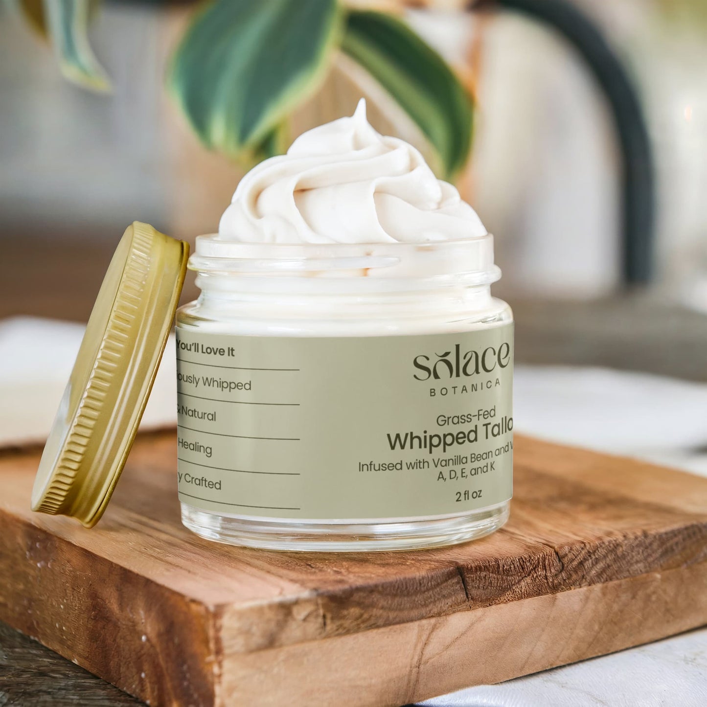 Whipped Grass-Fed Tallow Balm with Vanilla Bean