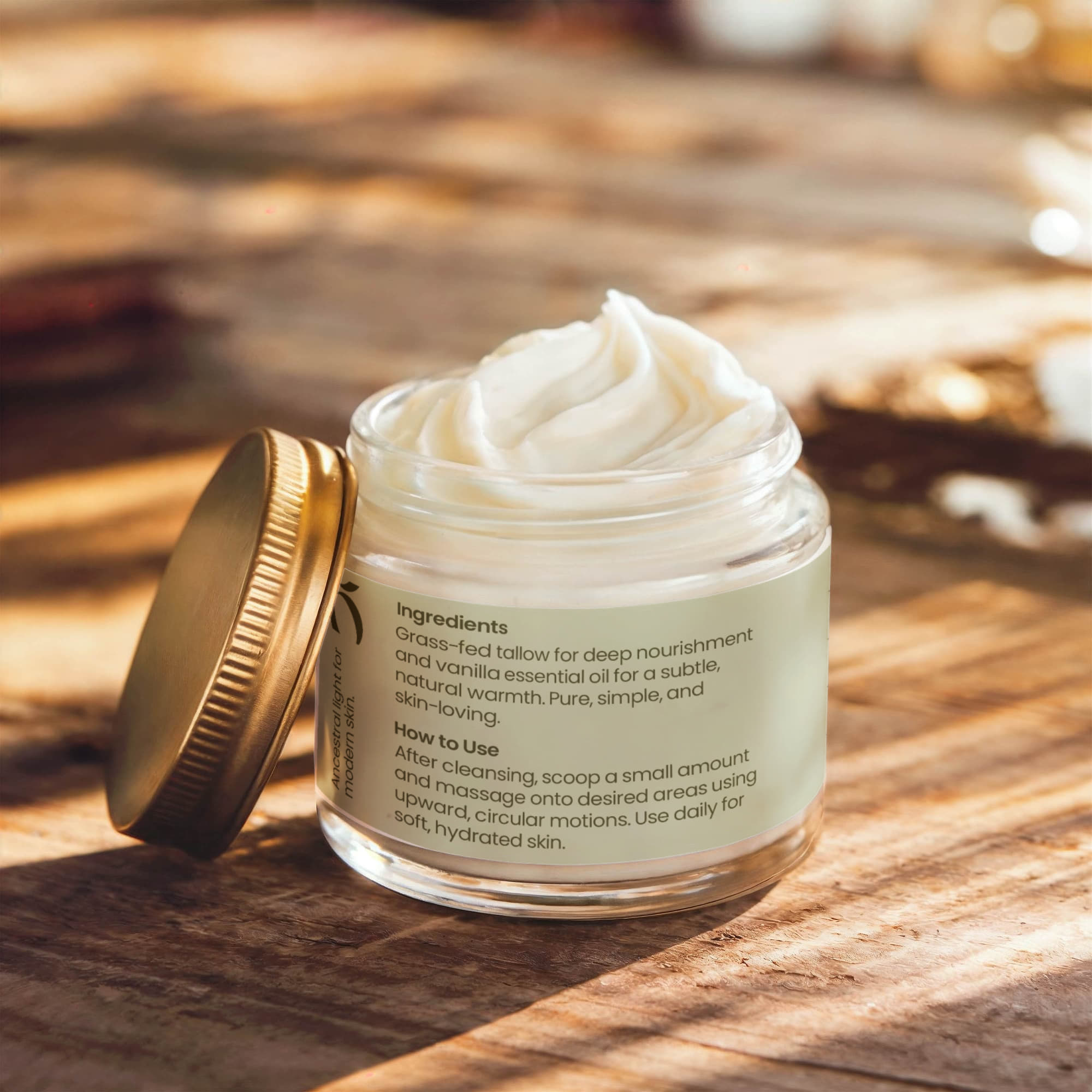Whipped Grass-Fed Tallow Balm with Vanilla Bean