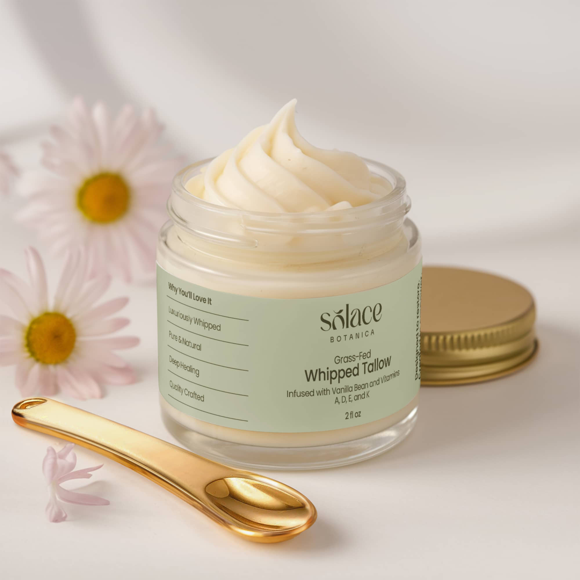Whipped Grass-Fed Tallow Balm with Vanilla Bean