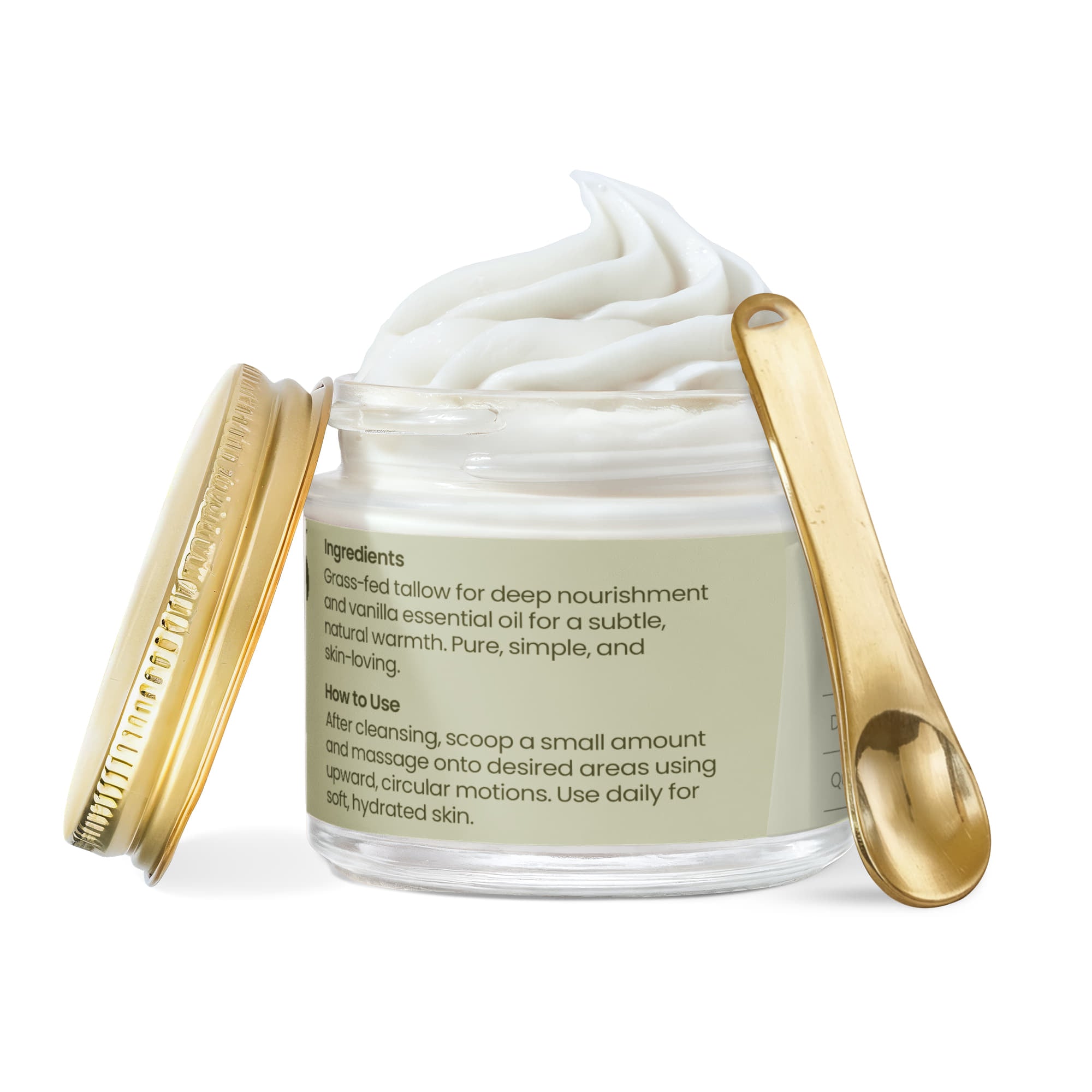Whipped Grass-Fed Tallow Balm with Vanilla Bean